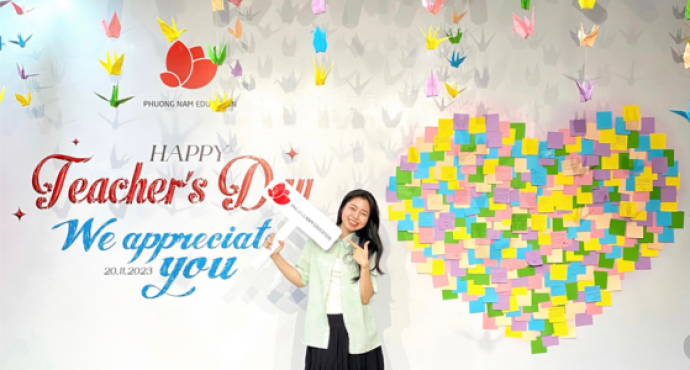 Dankbares Herz – Ein bedeutungsvolles Geschenk zum 20. November von Phuong Nam Education und den Lernenden an die geschätzten Lehrkräfte